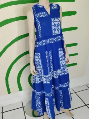 Blue Lapis Embroidery Dress