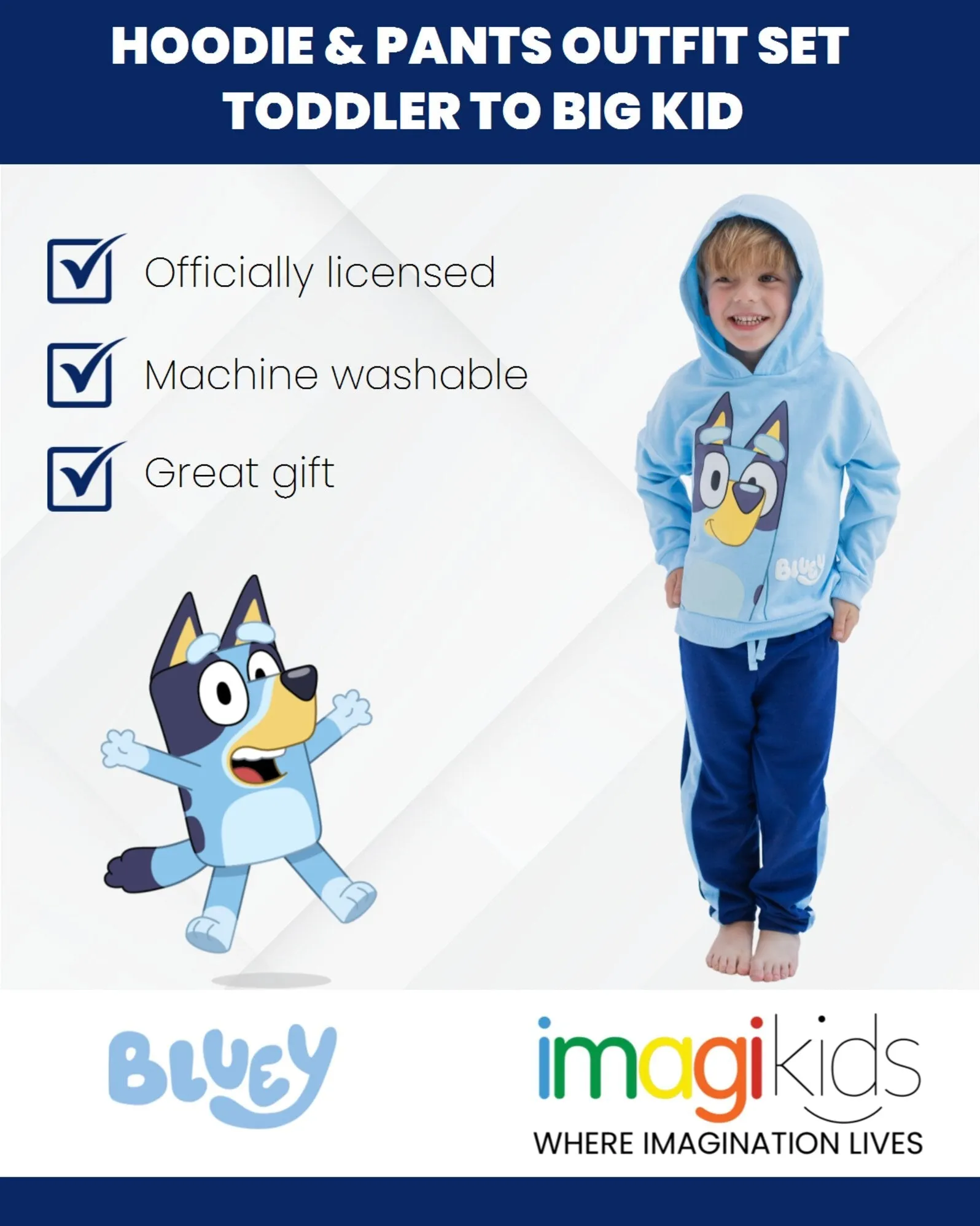 Bluey Hoodie and Pants Outfit Set