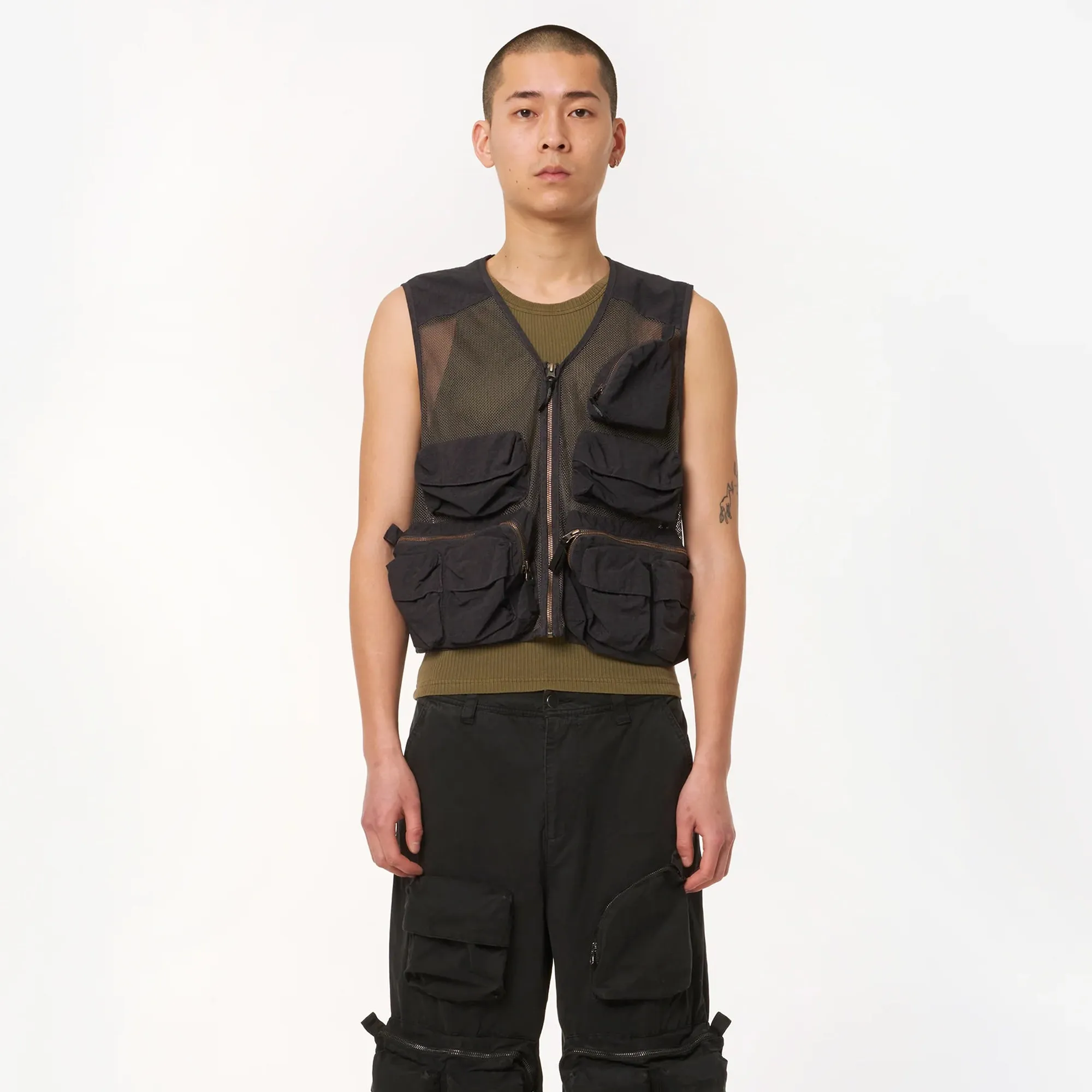 Boiler Room Mens Mesh Cargo Vest