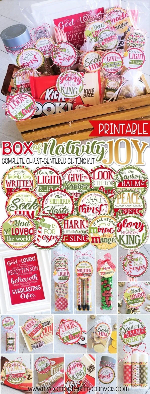 Box of Nativity JOY {Gift Tag Kit} PRINTABLE