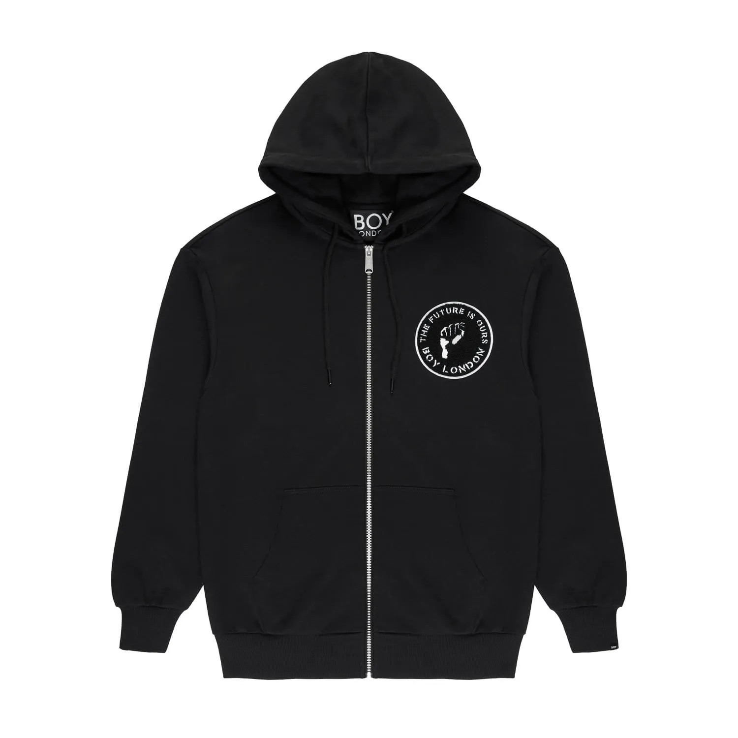 BOY FUTURE ZIP HOODIE - BLACK