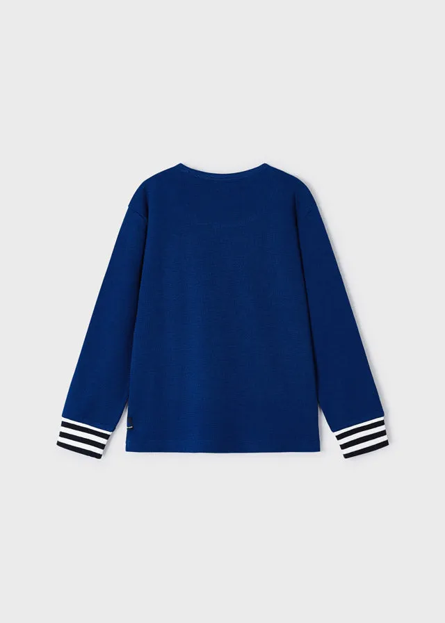 Boys Long Sleeve Pocket T-Shirt | Klein Blue