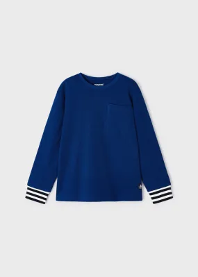 Boys Long Sleeve Pocket T-Shirt | Klein Blue