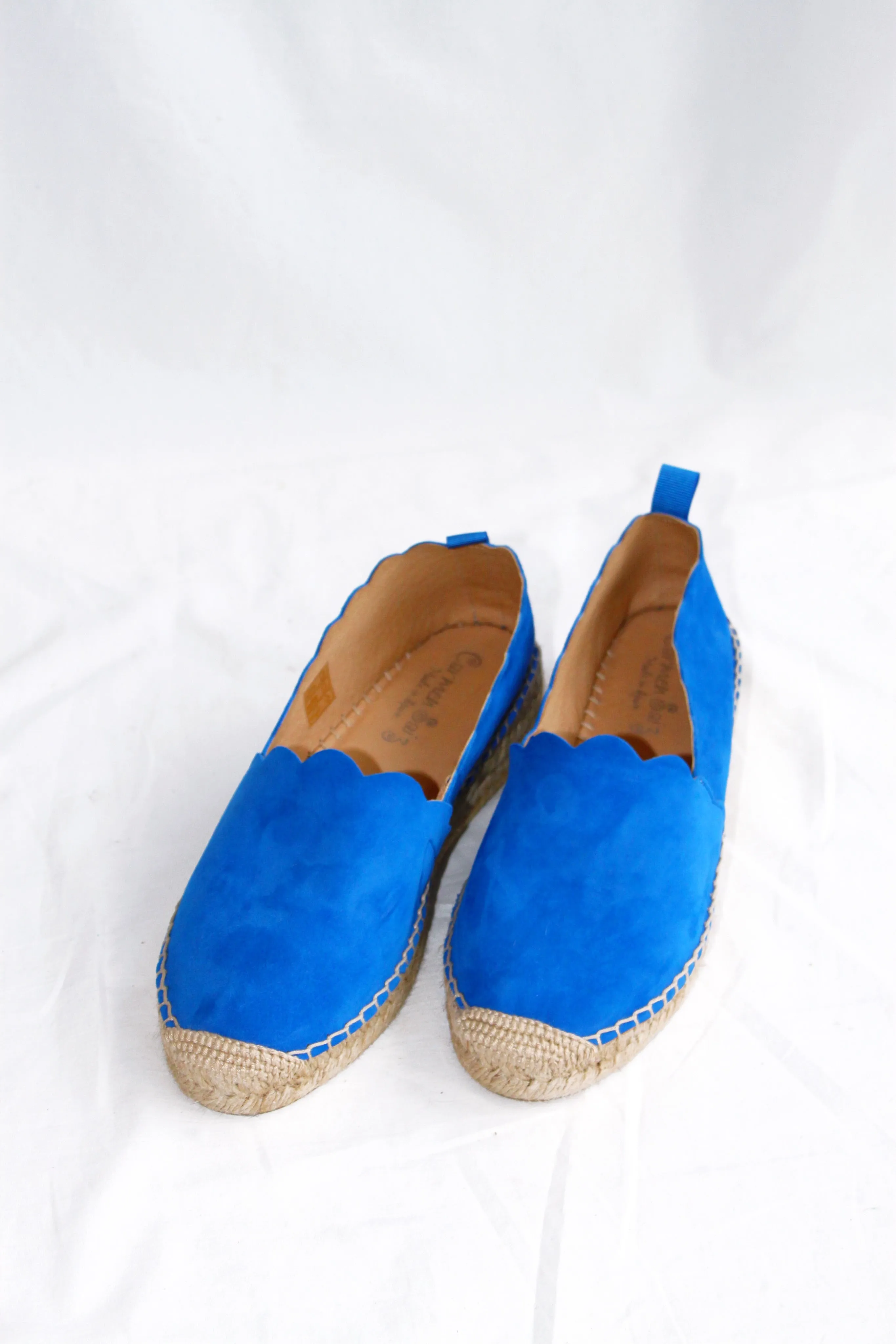 Bright Blue Suede Espadrilles