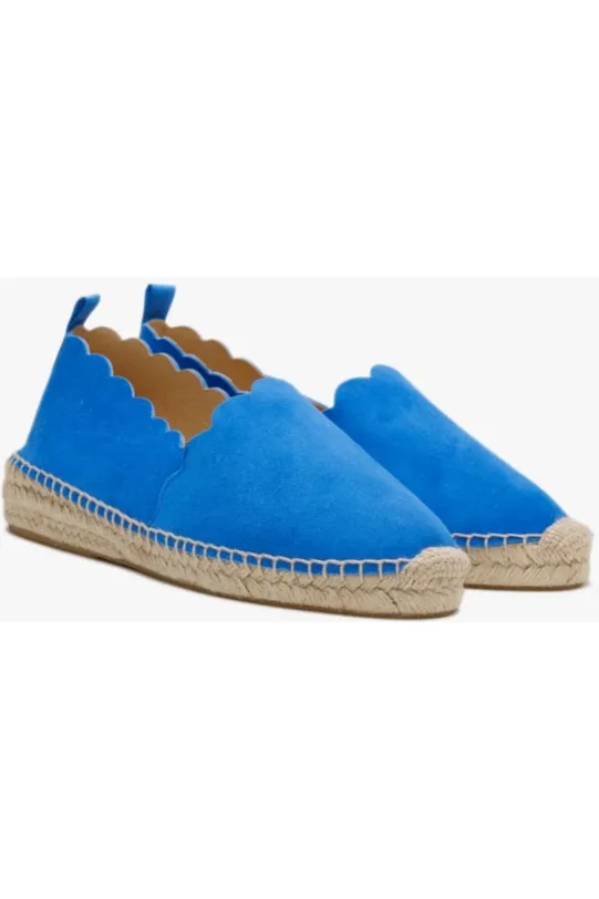 Bright Blue Suede Espadrilles