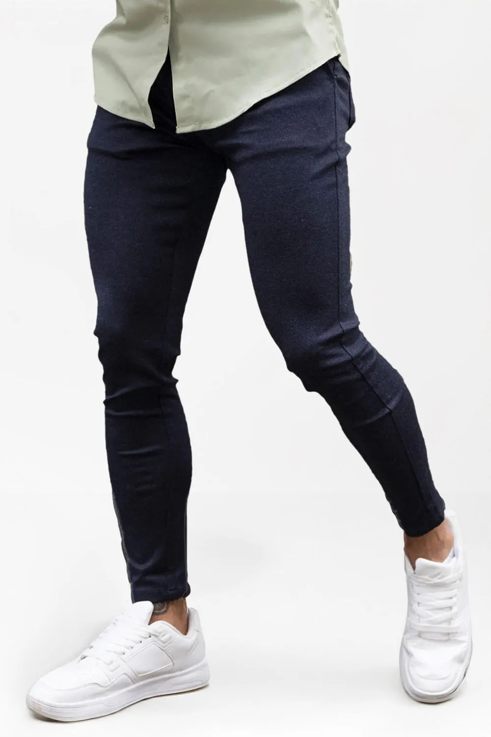 Buy $80 Free Shipping Men's High-Stretch Navy Blue Pants