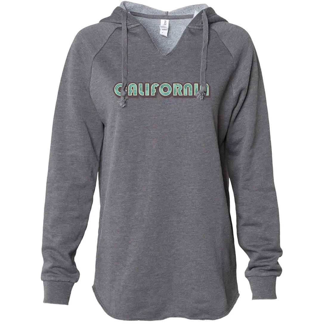 California 70's Blue Logo Women's Soft Hooded Pullover