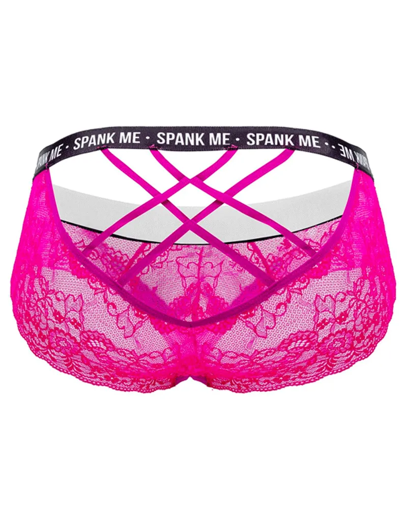 Candyman 99615x Spank Me Lace Briefs Pink