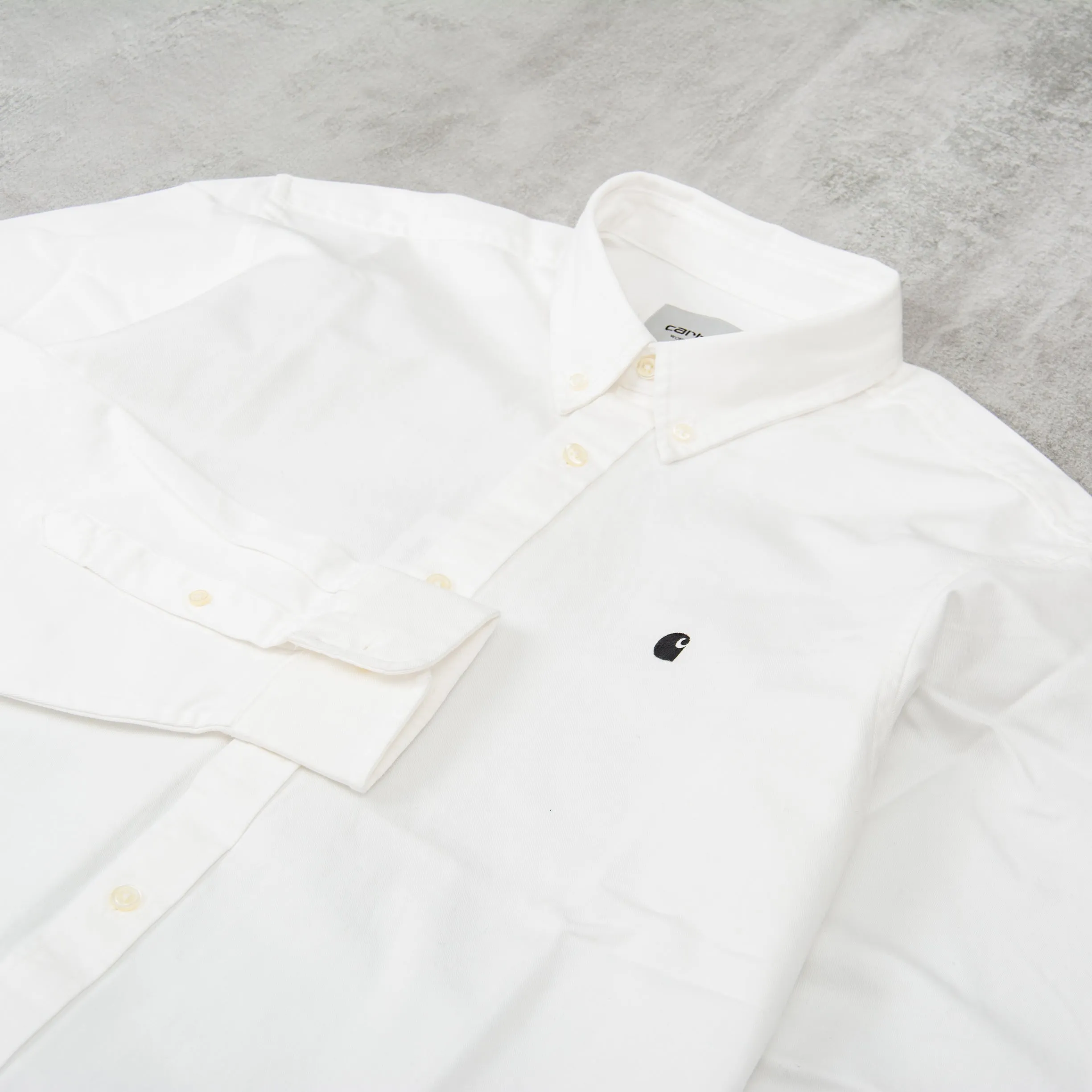 Carhartt WIP Madison L/S Shirt - White / Black