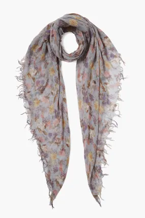 Cashmere and Silk Scarf Plein Air Floral