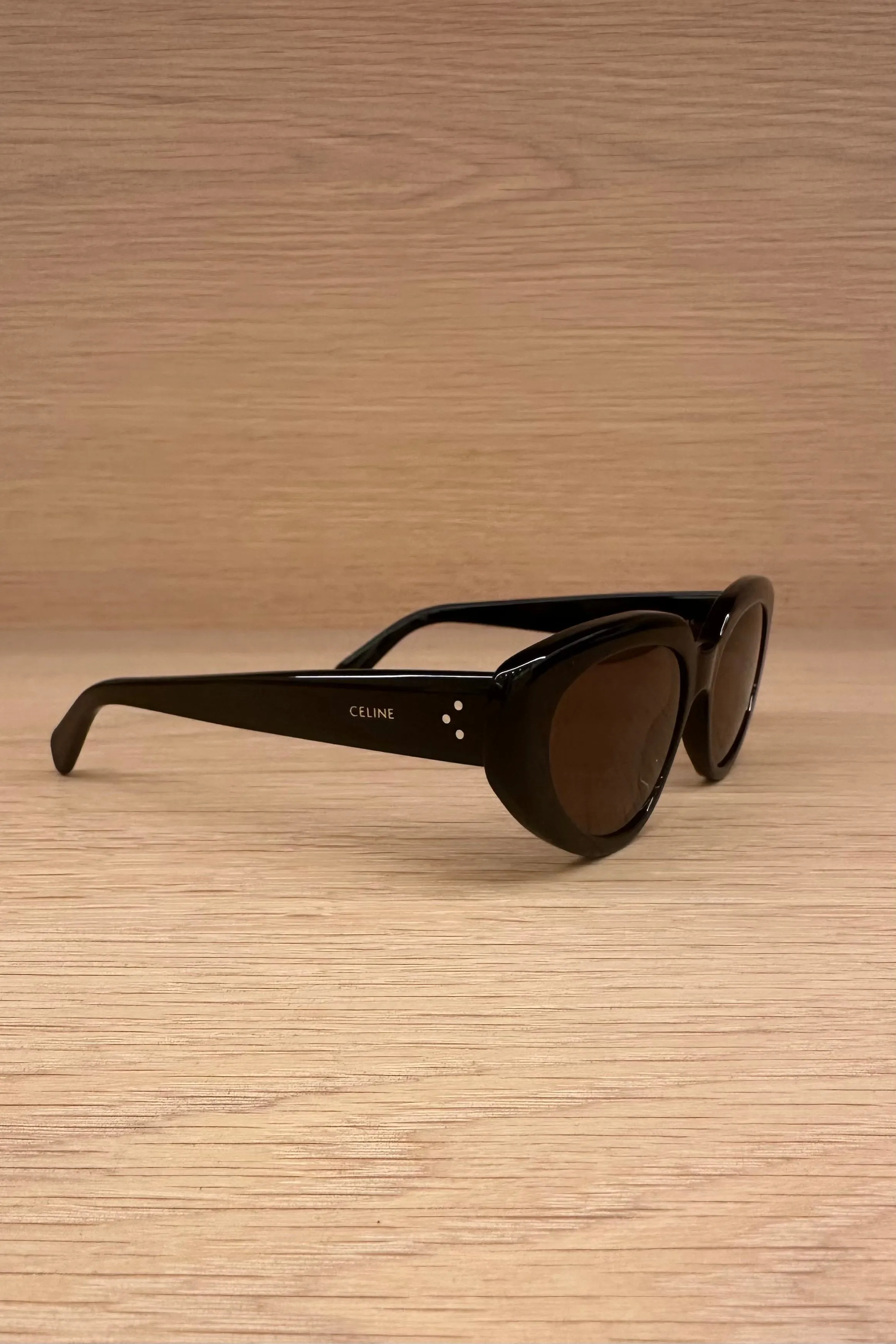 CAT EYE S286 SUNGLASSES IN ACETATE BLACK CL40286I