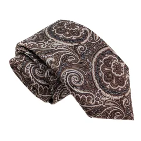 Chocolate Paisley Silk Wedding Tie