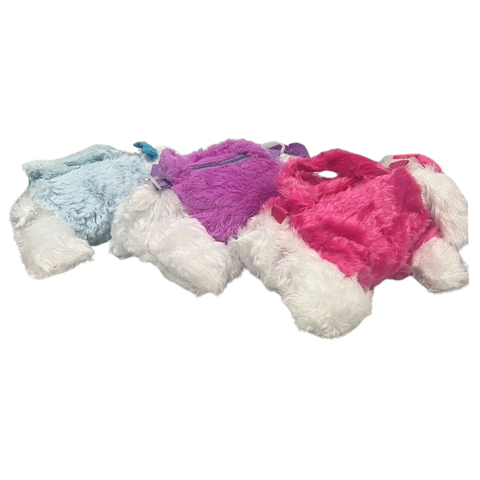 CLEARANCE KIDS PLUSH DOG BAG (CASE OF 36 - $2.25 / PIECE)  Wholesale Plush Dog Crossbody Bag in Assorted Colors SKU: 9075-2-PLUSH-36