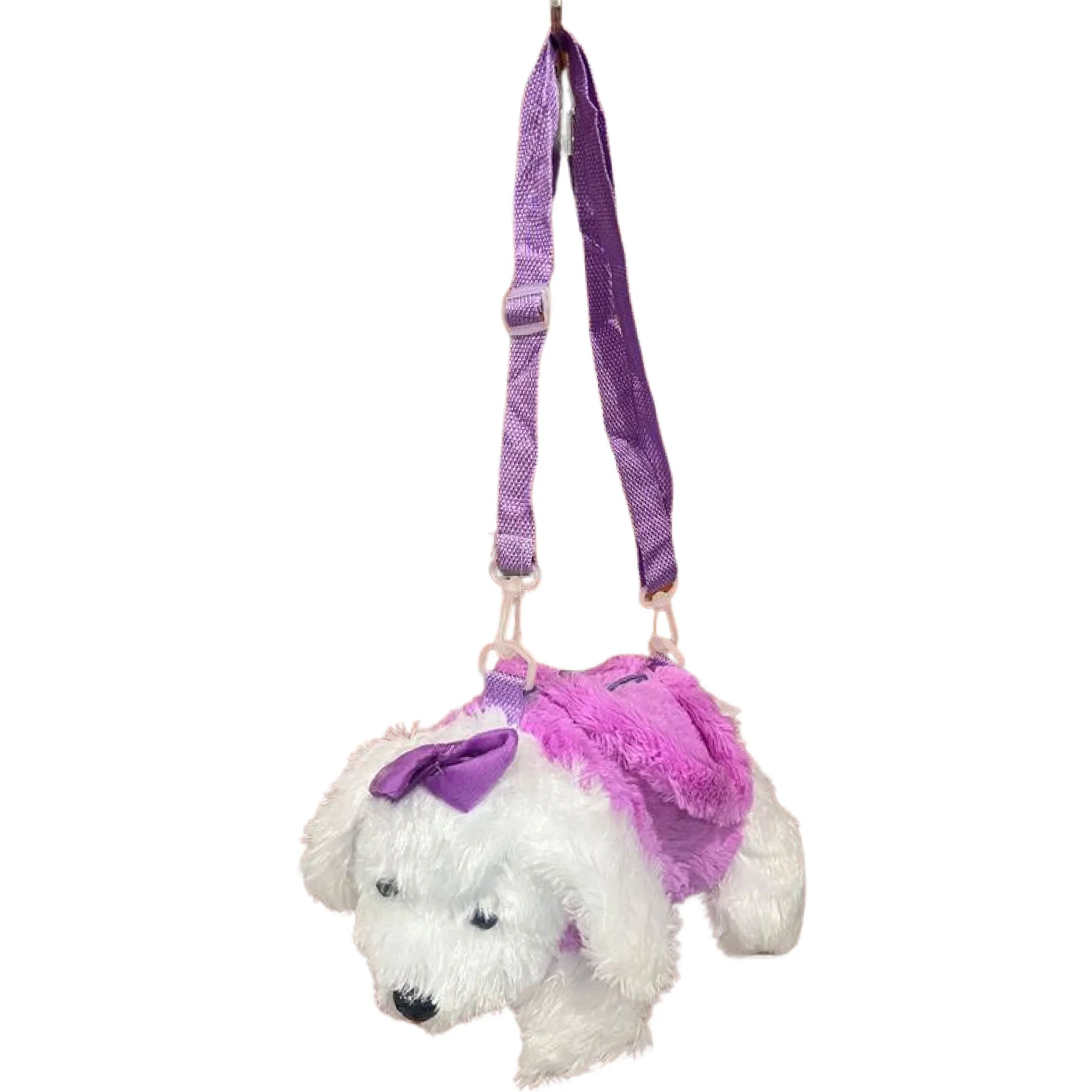 CLEARANCE KIDS PLUSH DOG BAG (CASE OF 36 - $2.25 / PIECE)  Wholesale Plush Dog Crossbody Bag in Assorted Colors SKU: 9075-2-PLUSH-36