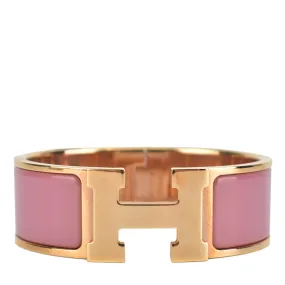 Clic Clac H Bracelet (PM) in Rose Velours RGHW