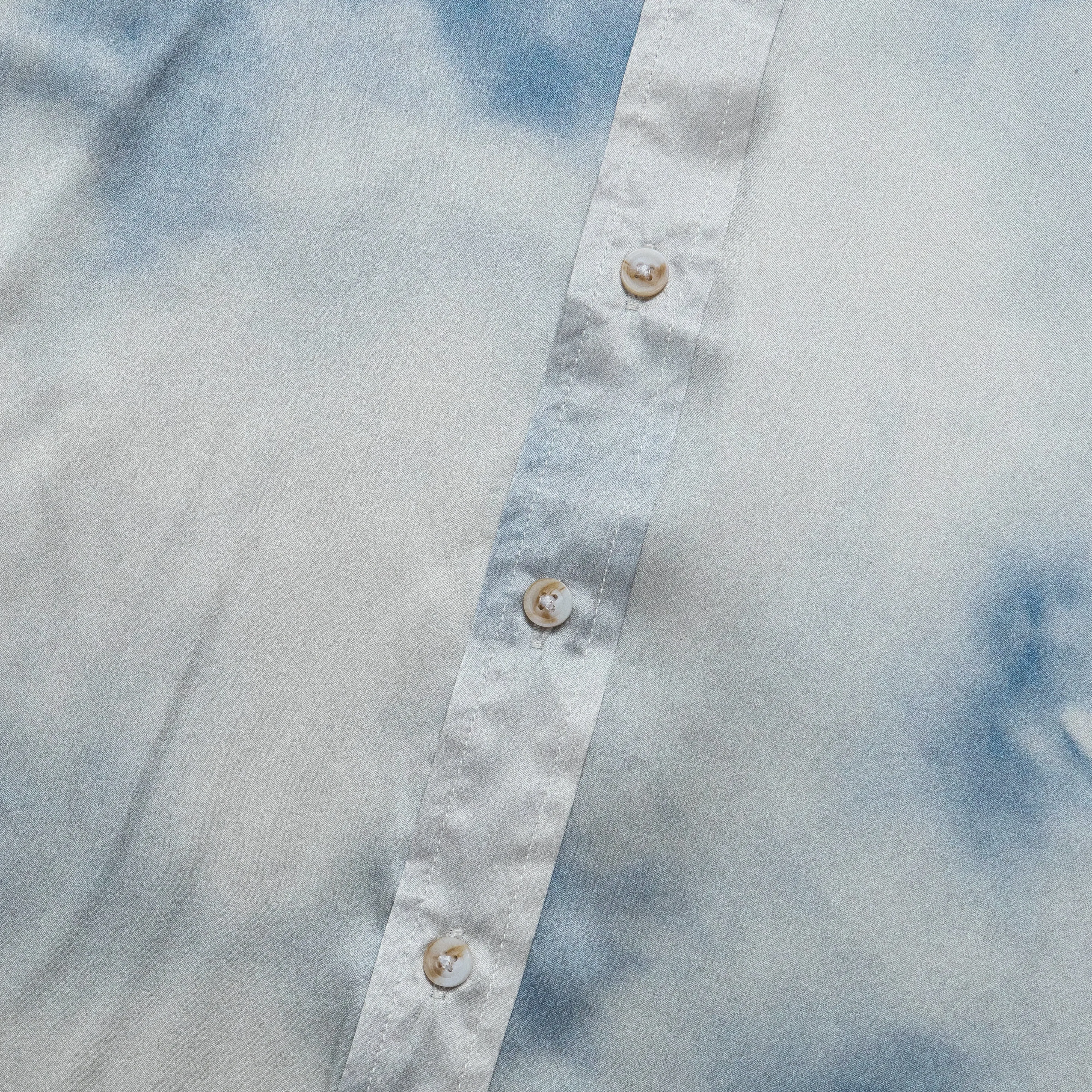 Cloud Silk Shirt - Ivory/Blue