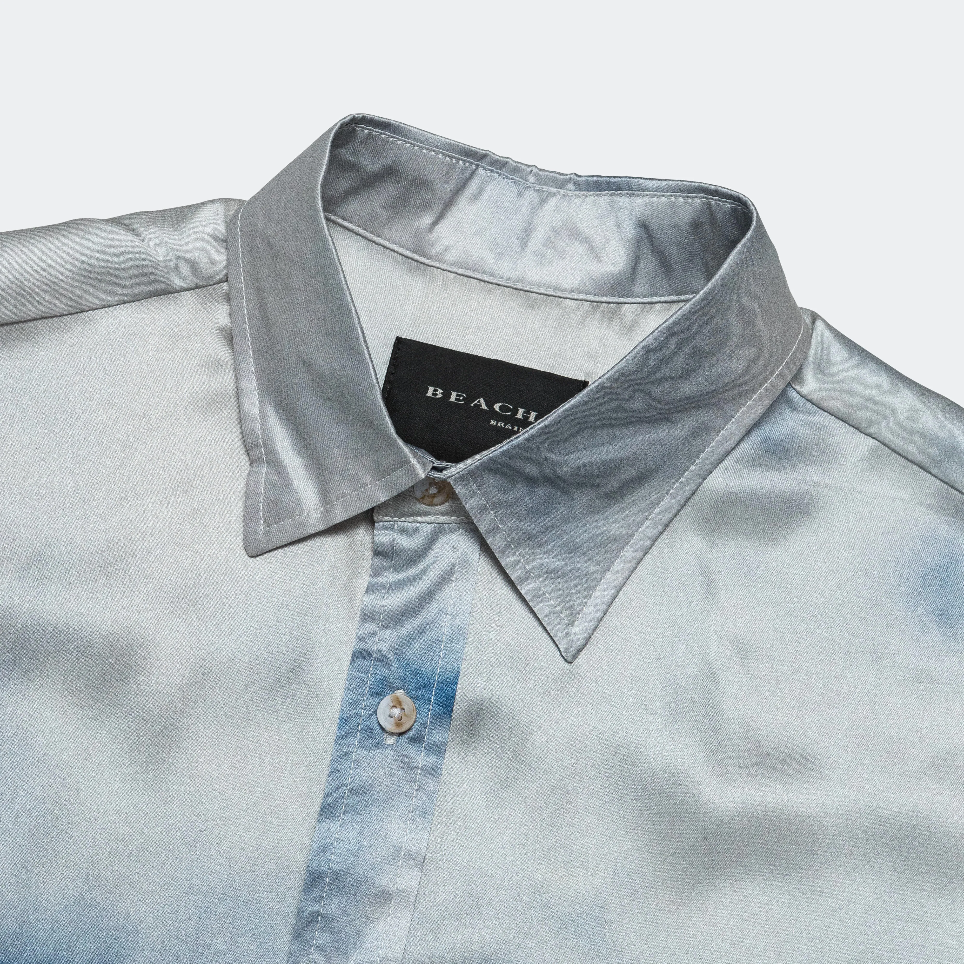 Cloud Silk Shirt - Ivory/Blue