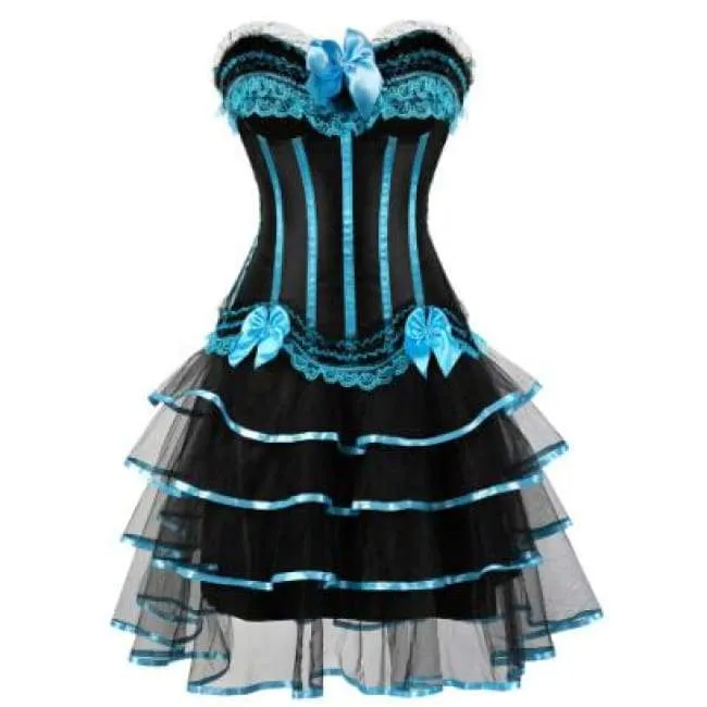 Corset Dress Drag Martina (Sky Blue)