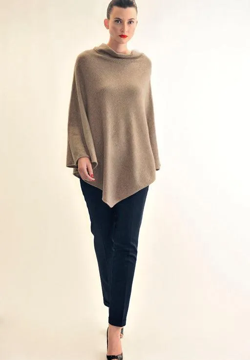 Cowl neck Cashmere Poncho