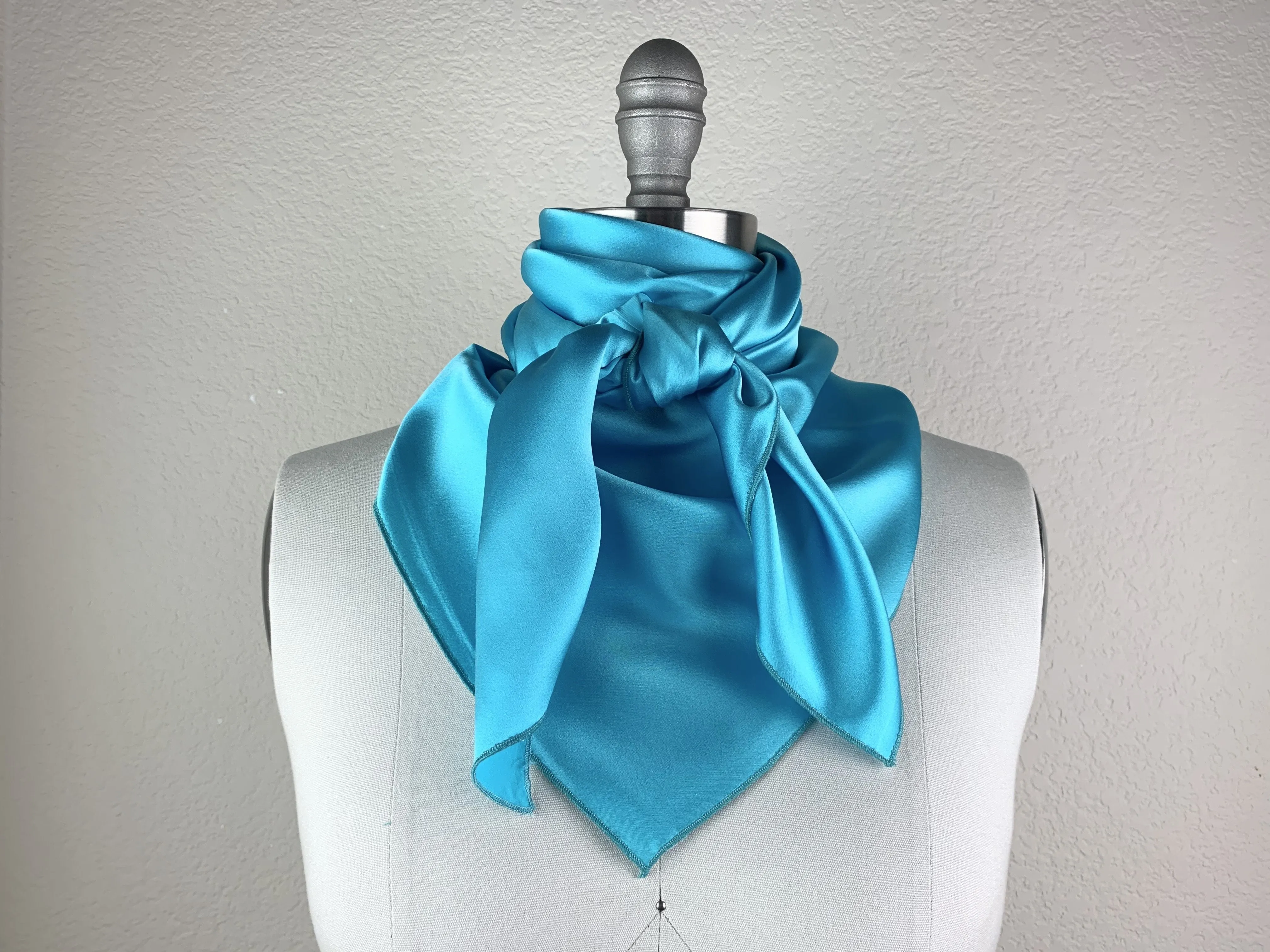 CR Robin Blue Silk Scarf