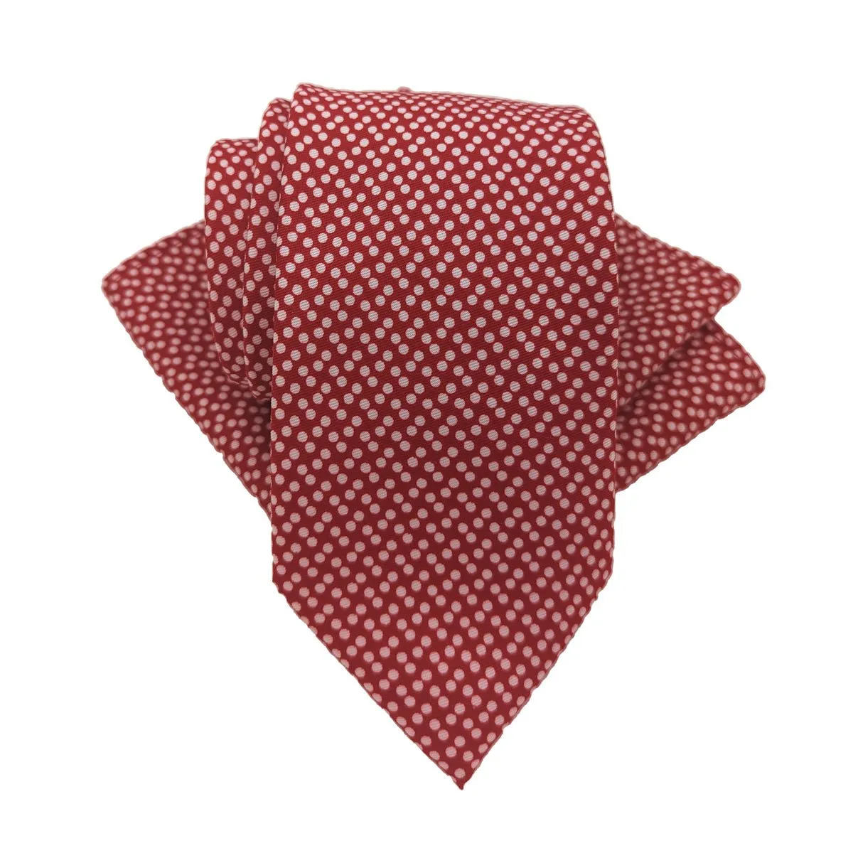 Cranberry Dotty Wedding Tie