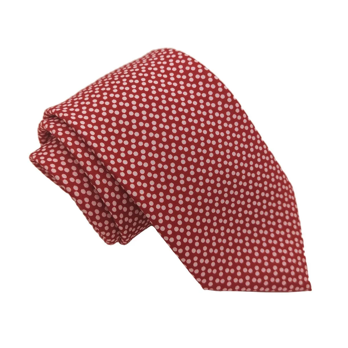 Cranberry Dotty Wedding Tie