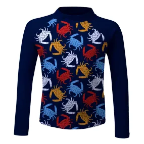 Crazy Crab Long Sleeve Zip Rashie