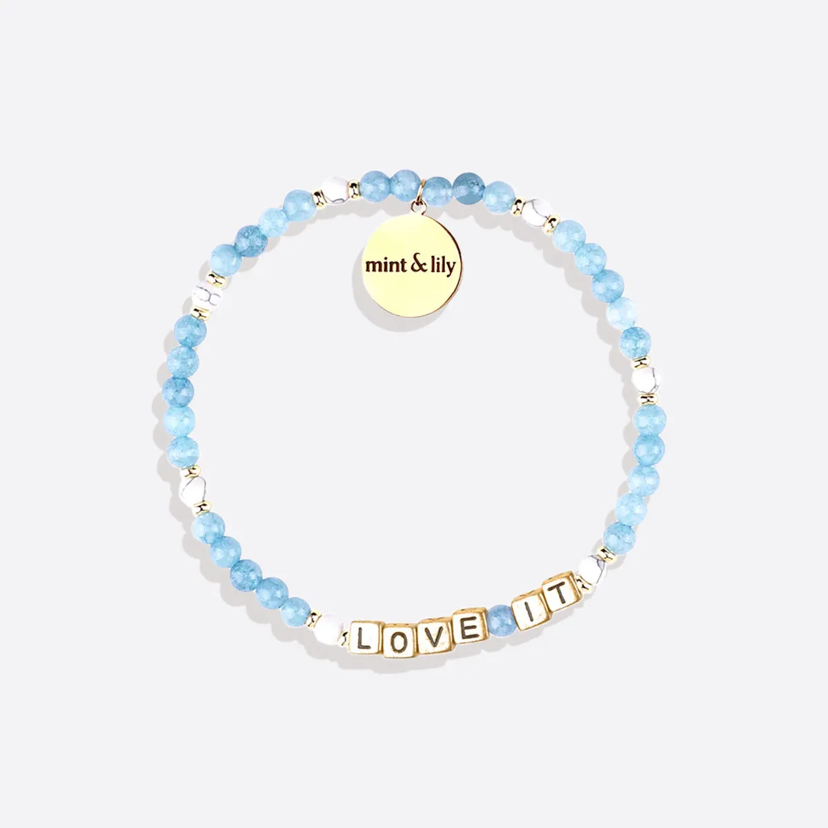 Custom Blue Stone Beaded Friendship Bracelet