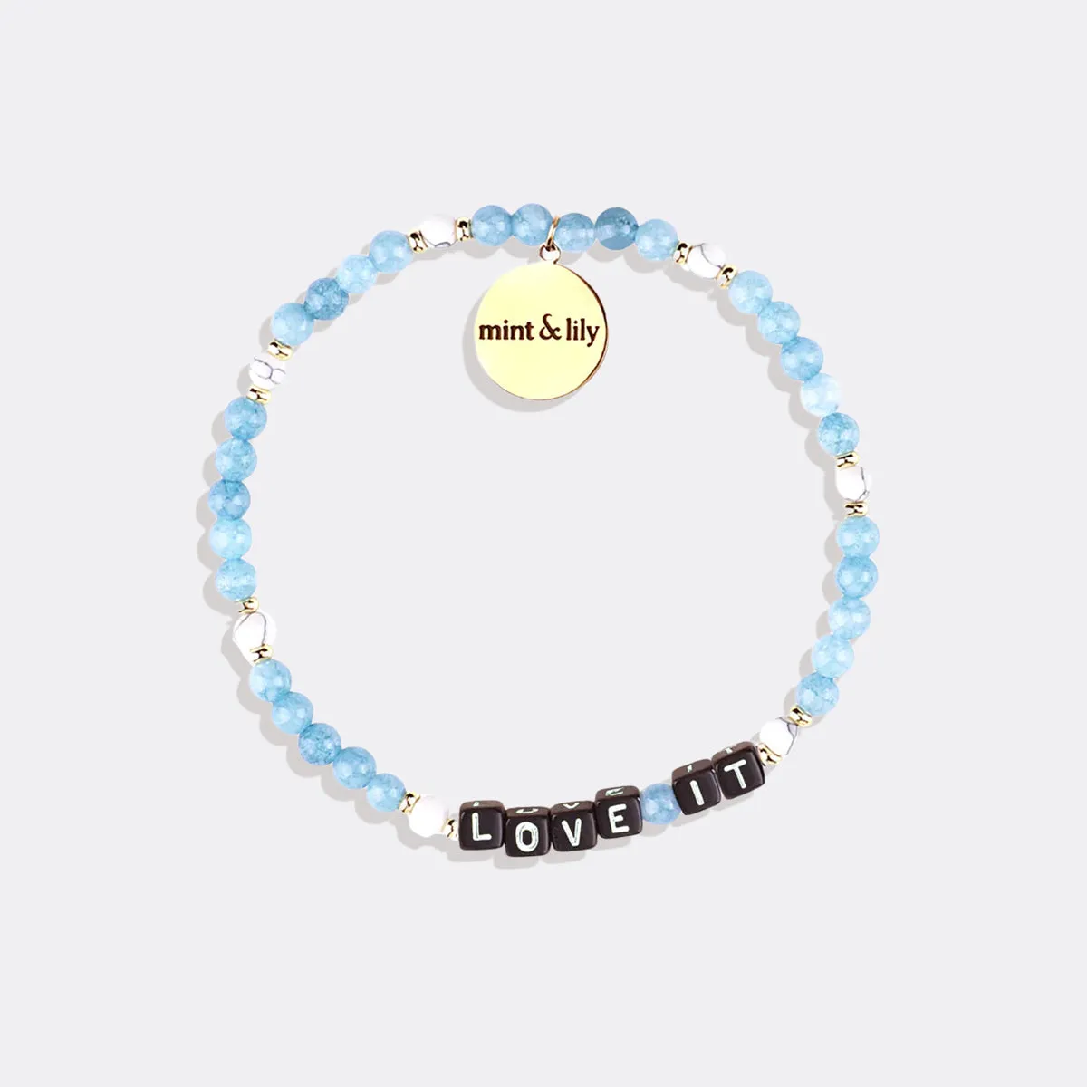 Custom Blue Stone Beaded Friendship Bracelet