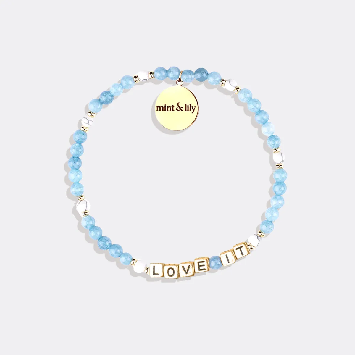 Custom Blue Stone Beaded Friendship Bracelet