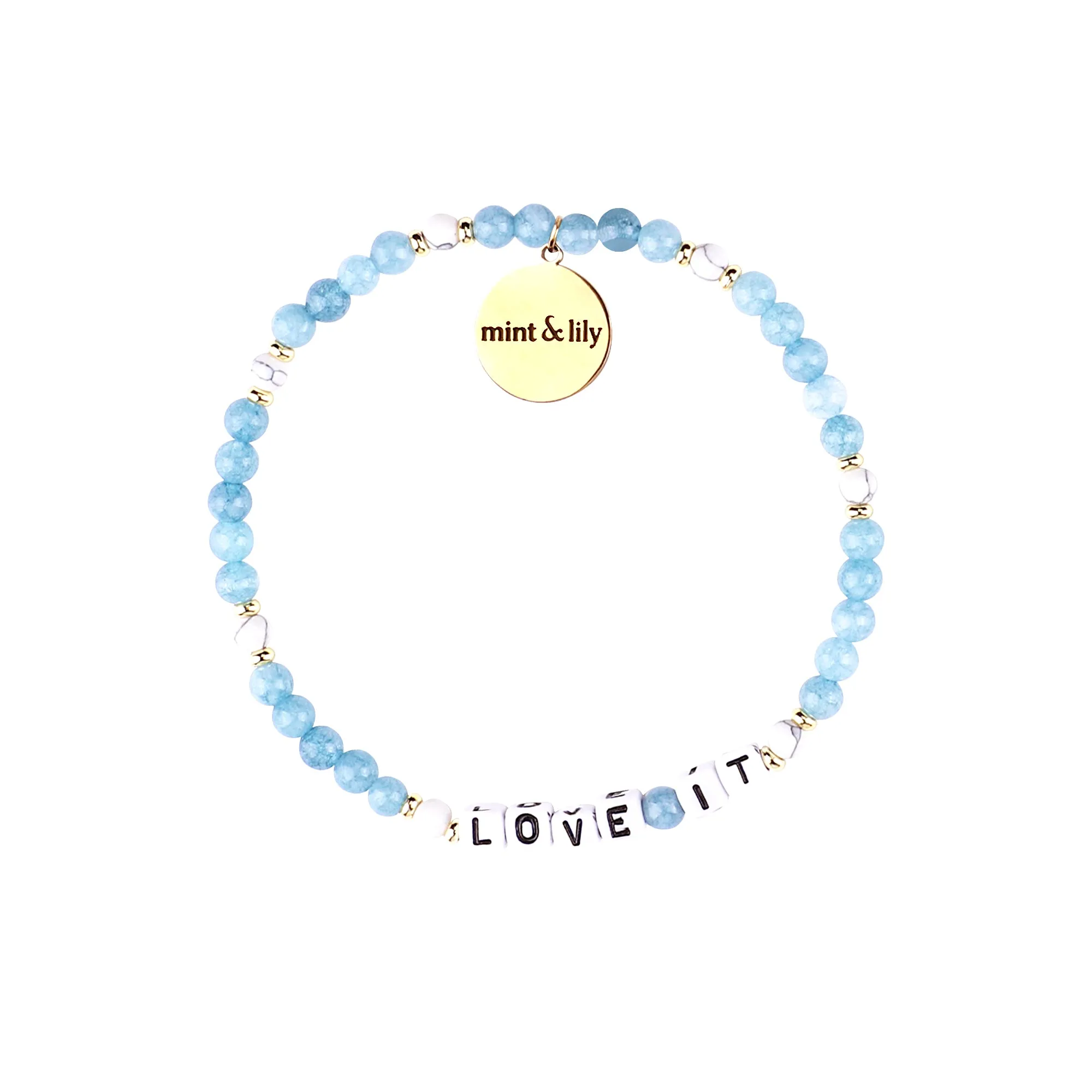 Custom Blue Stone Beaded Friendship Bracelet