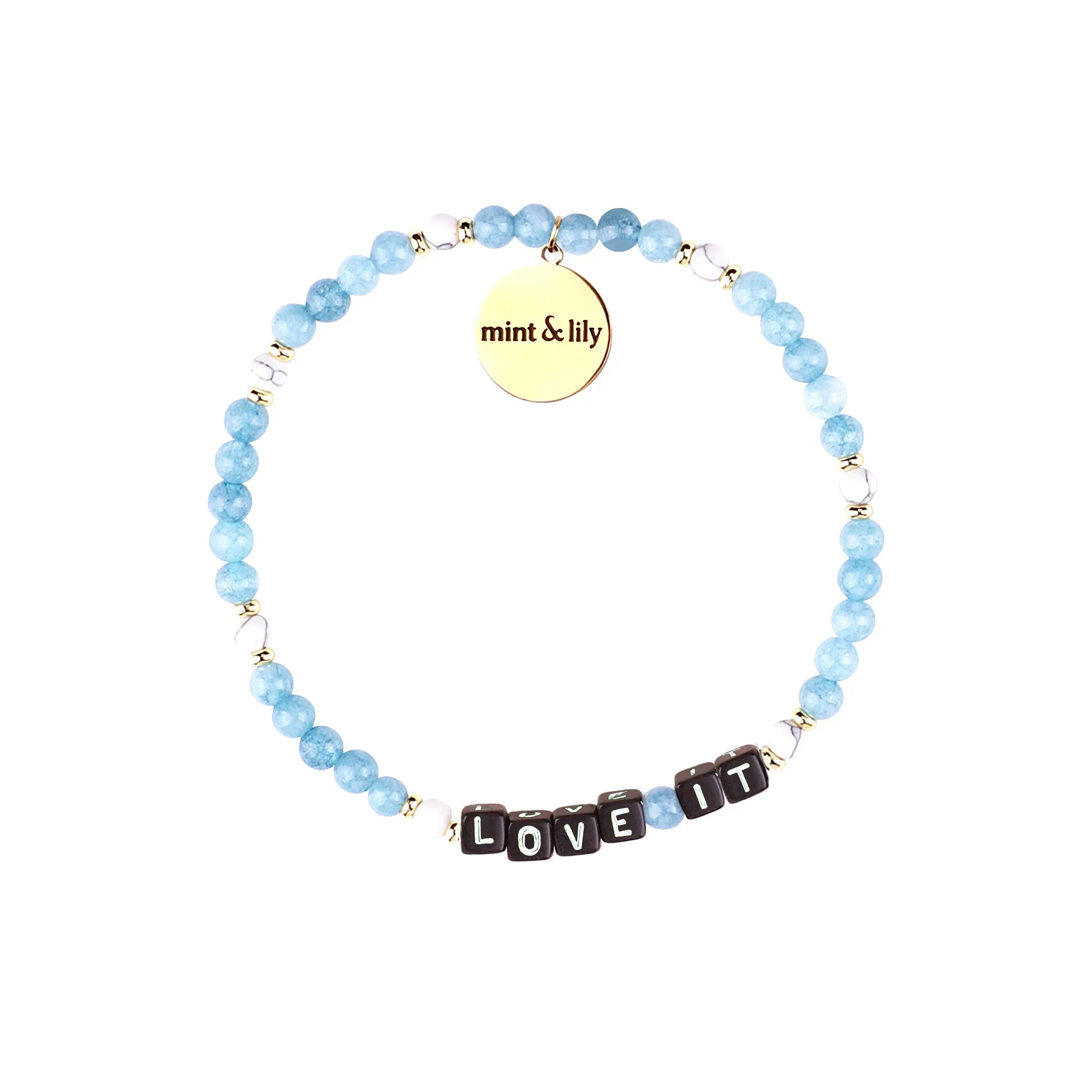 Custom Blue Stone Beaded Friendship Bracelet