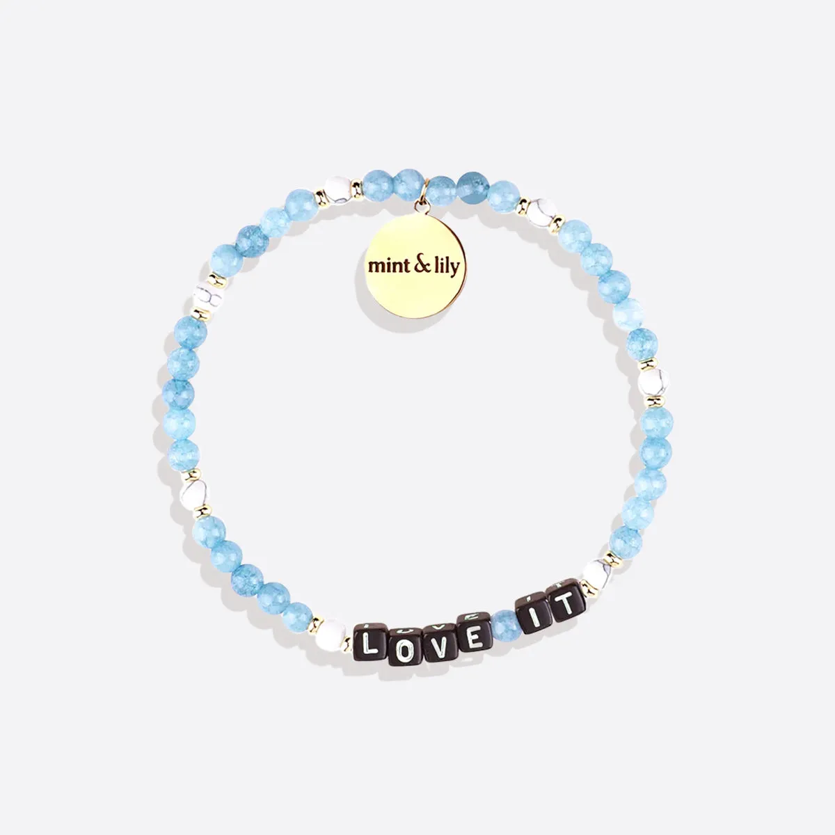 Custom Blue Stone Beaded Friendship Bracelet