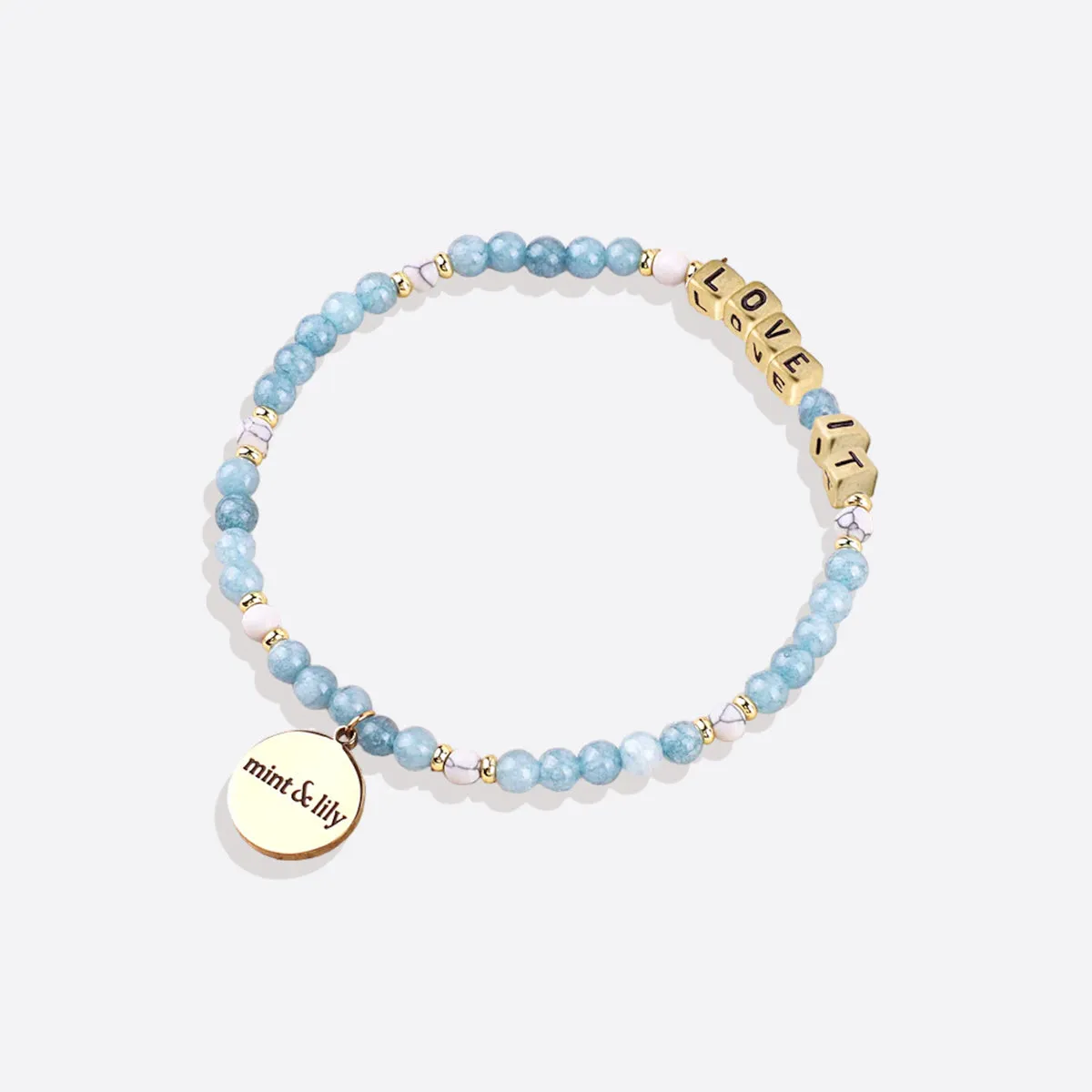 Custom Blue Stone Beaded Friendship Bracelet