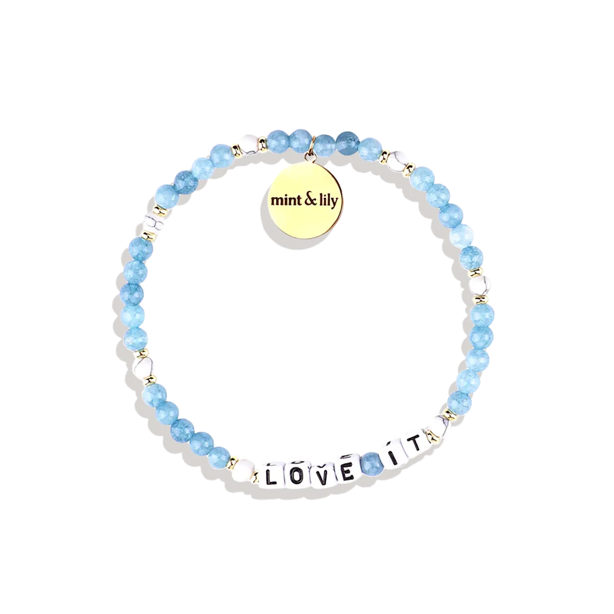 Custom Blue Stone Beaded Friendship Bracelet