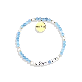 Custom Blue Stone Beaded Friendship Bracelet