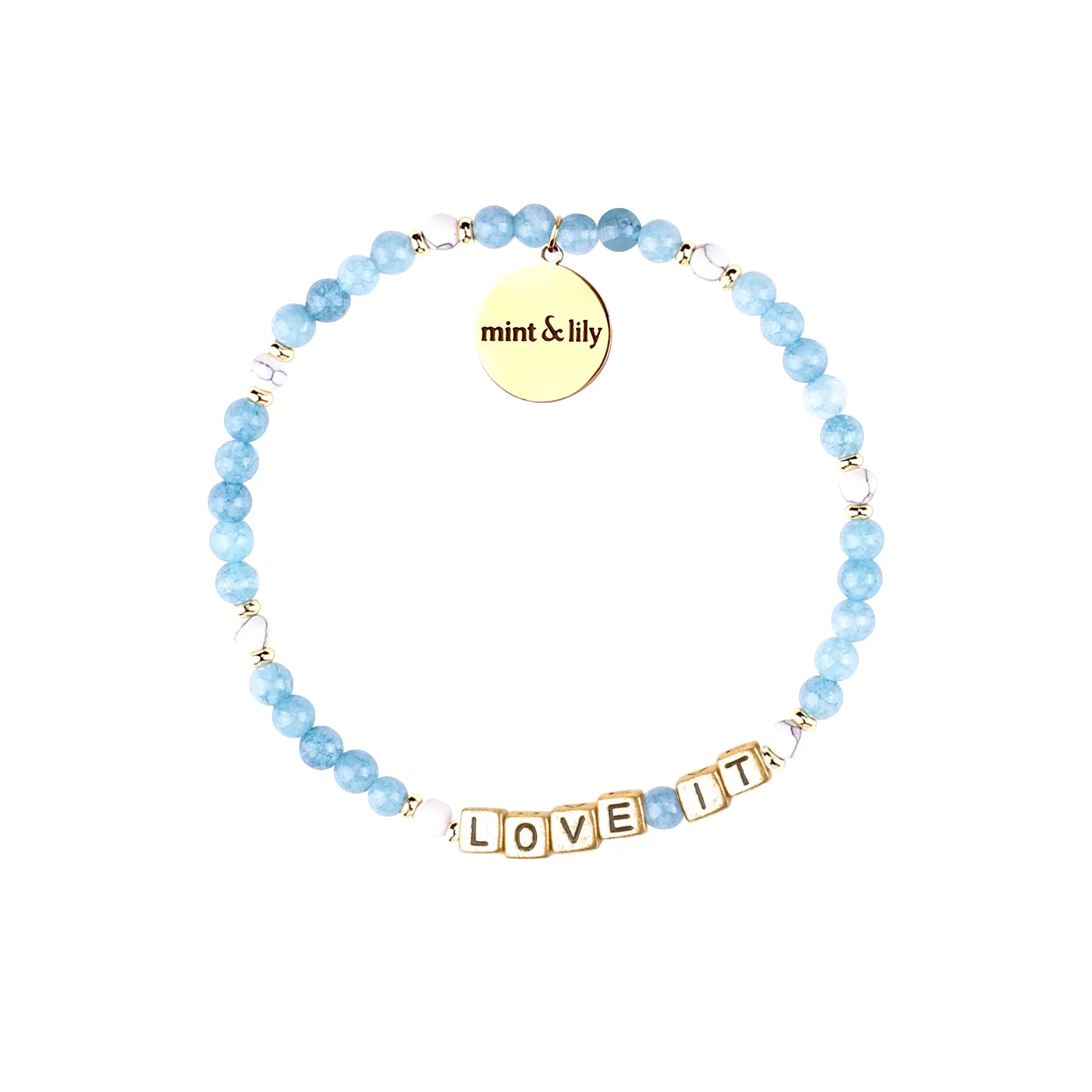 Custom Blue Stone Beaded Friendship Bracelet