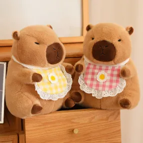 Cute Capybara in Bib Doll Plush Toy