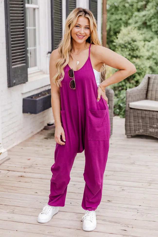 Day In The Life Magenta Jumpsuit FINAL SALE