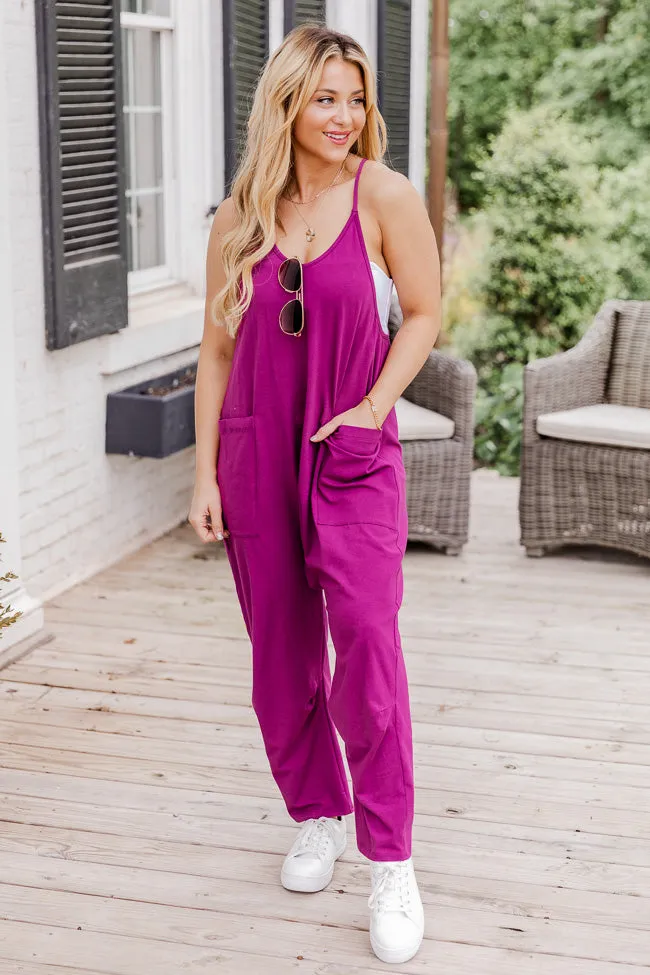 Day In The Life Magenta Jumpsuit FINAL SALE