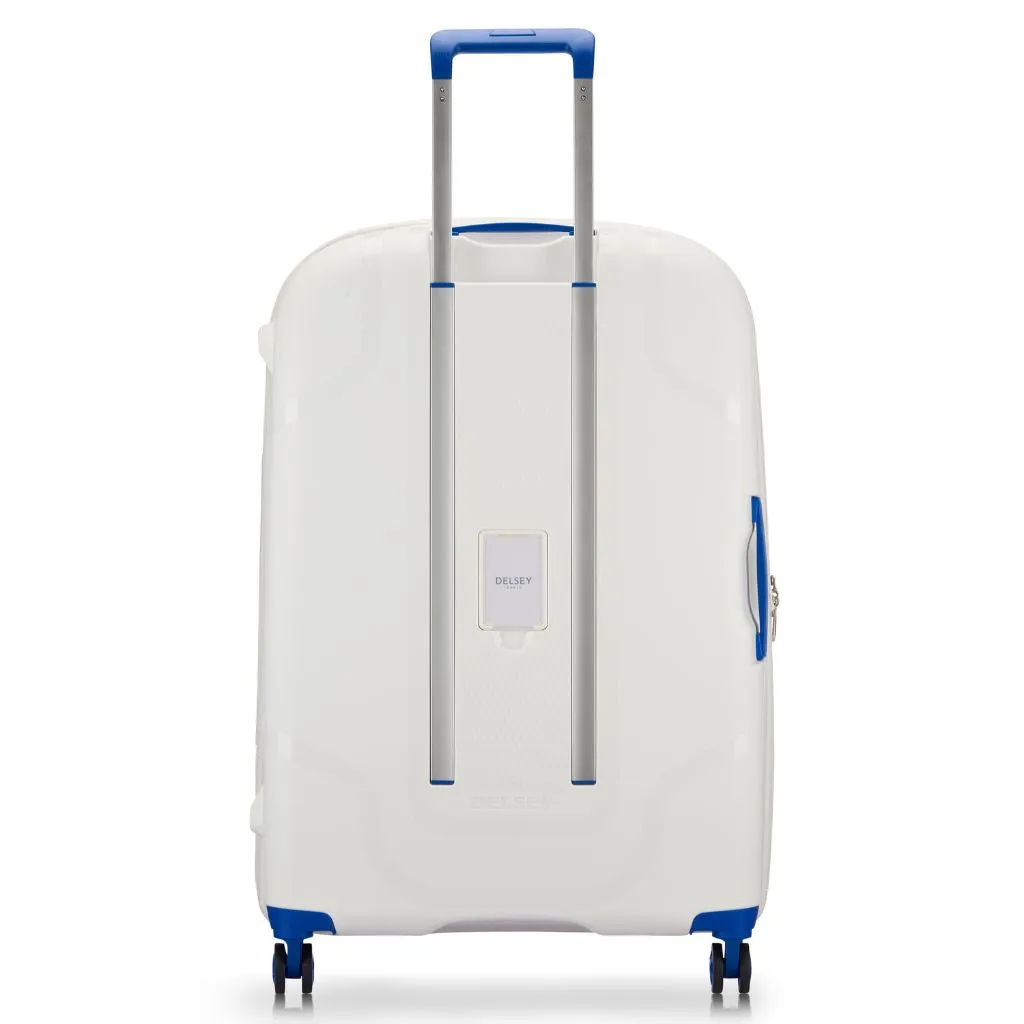 Delsey Clavel 76cm Medium Hardsided Spinner Luggage - White/Blue