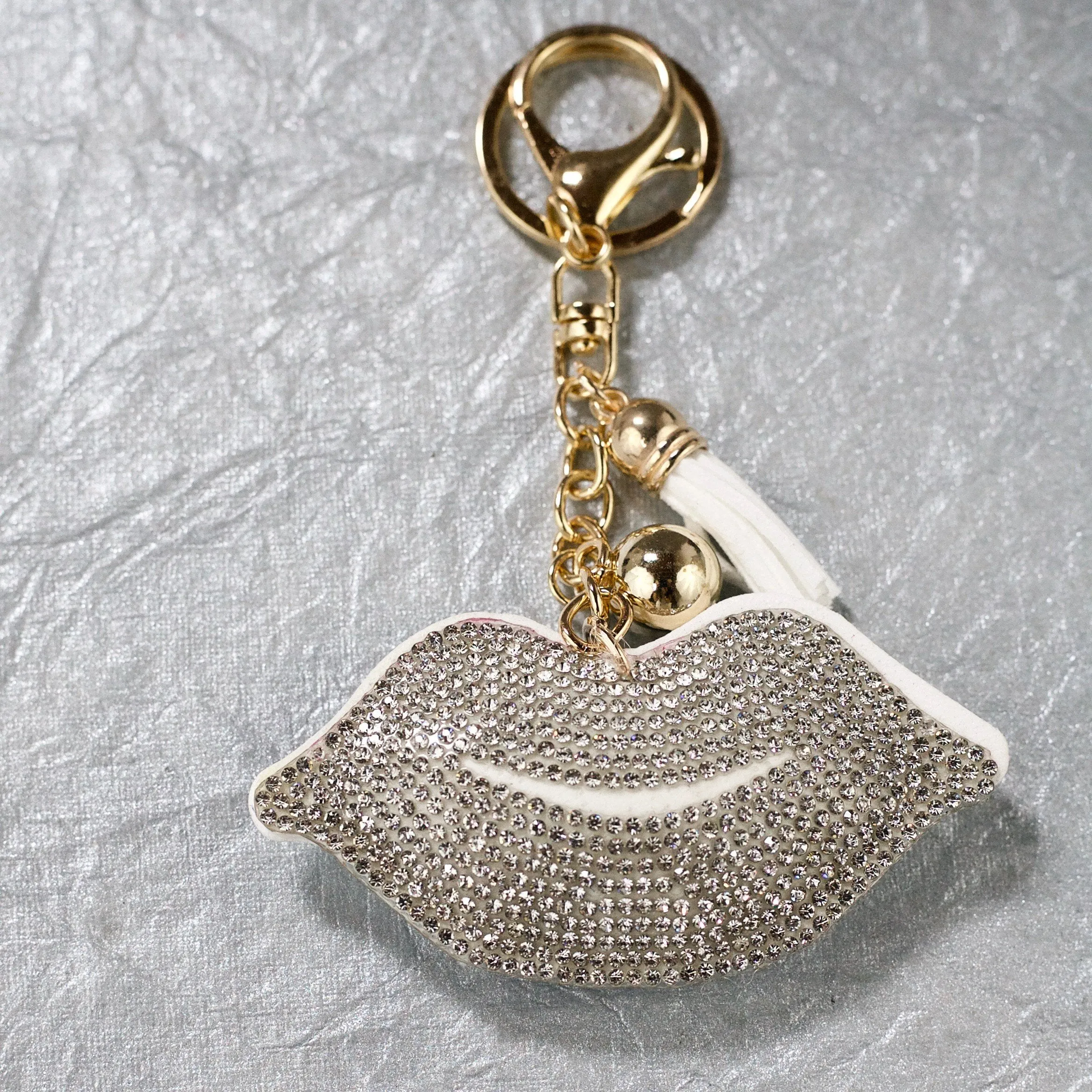 Diamanté Lips Keychain - 8 colours