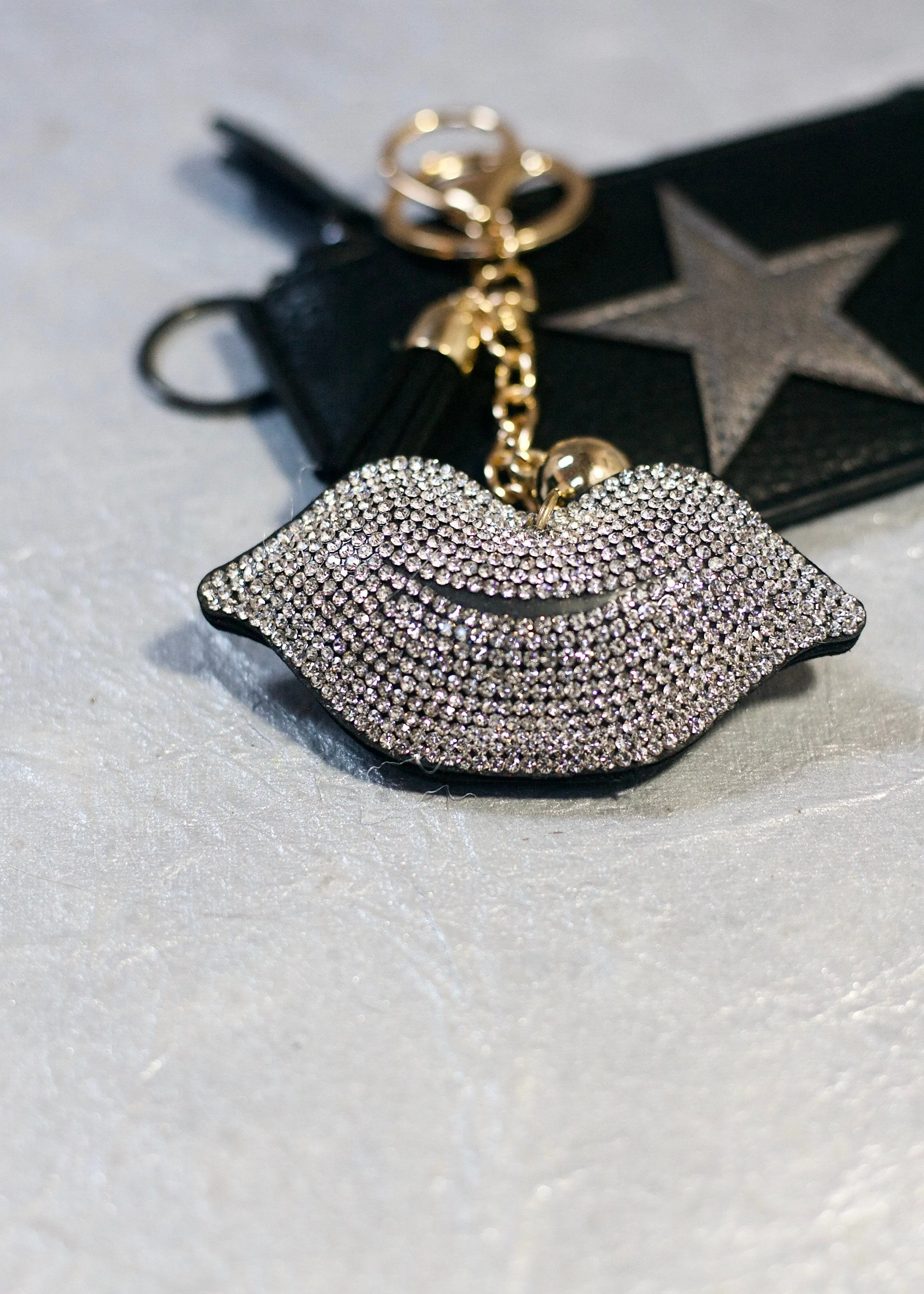 Diamanté Lips Keychain - 8 colours