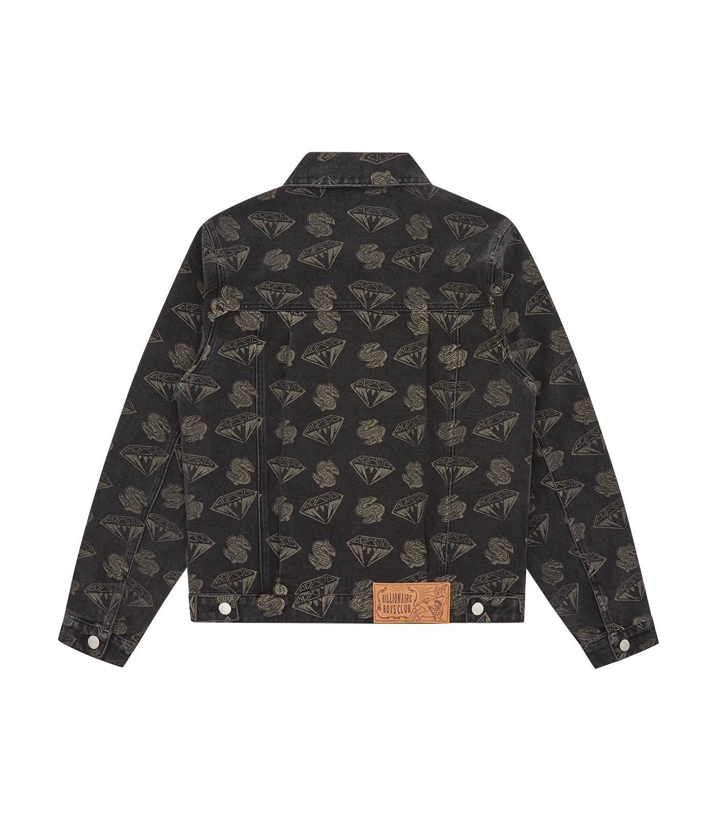 DIAMONDS & DOLLARS DENIM JACKET - BLACK