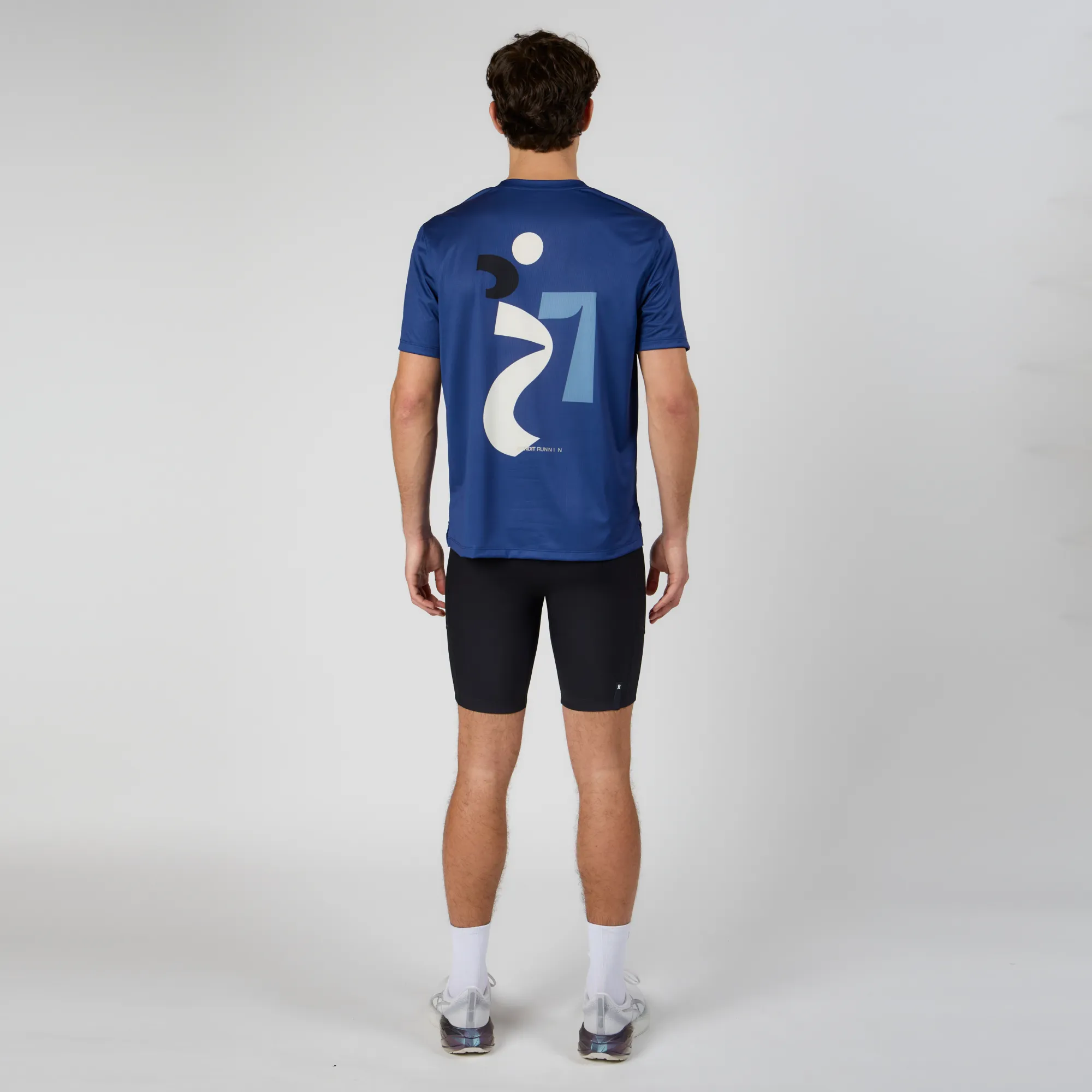 Drift™ Abstract Runner Performance Tee - Space Blue