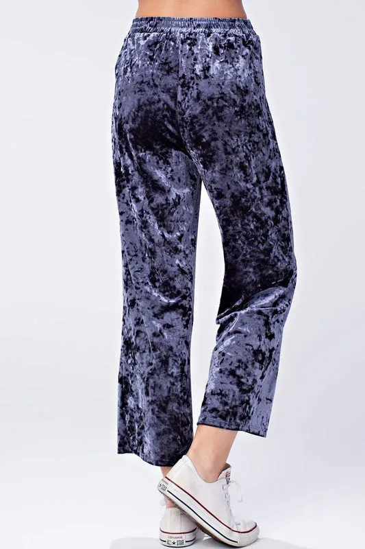 Dusty Blue Velvet Pants