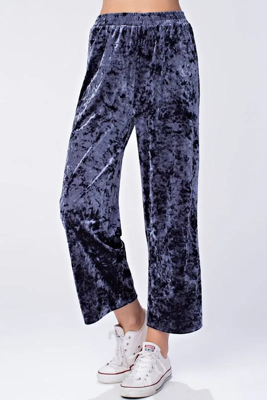 Dusty Blue Velvet Pants