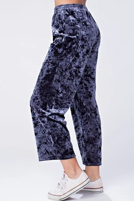 Dusty Blue Velvet Pants