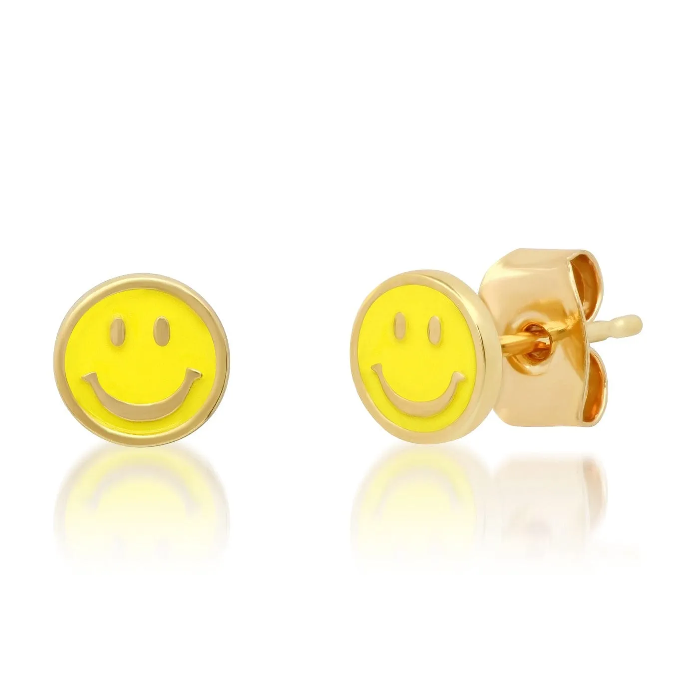 Enamel Smiley Face Studs