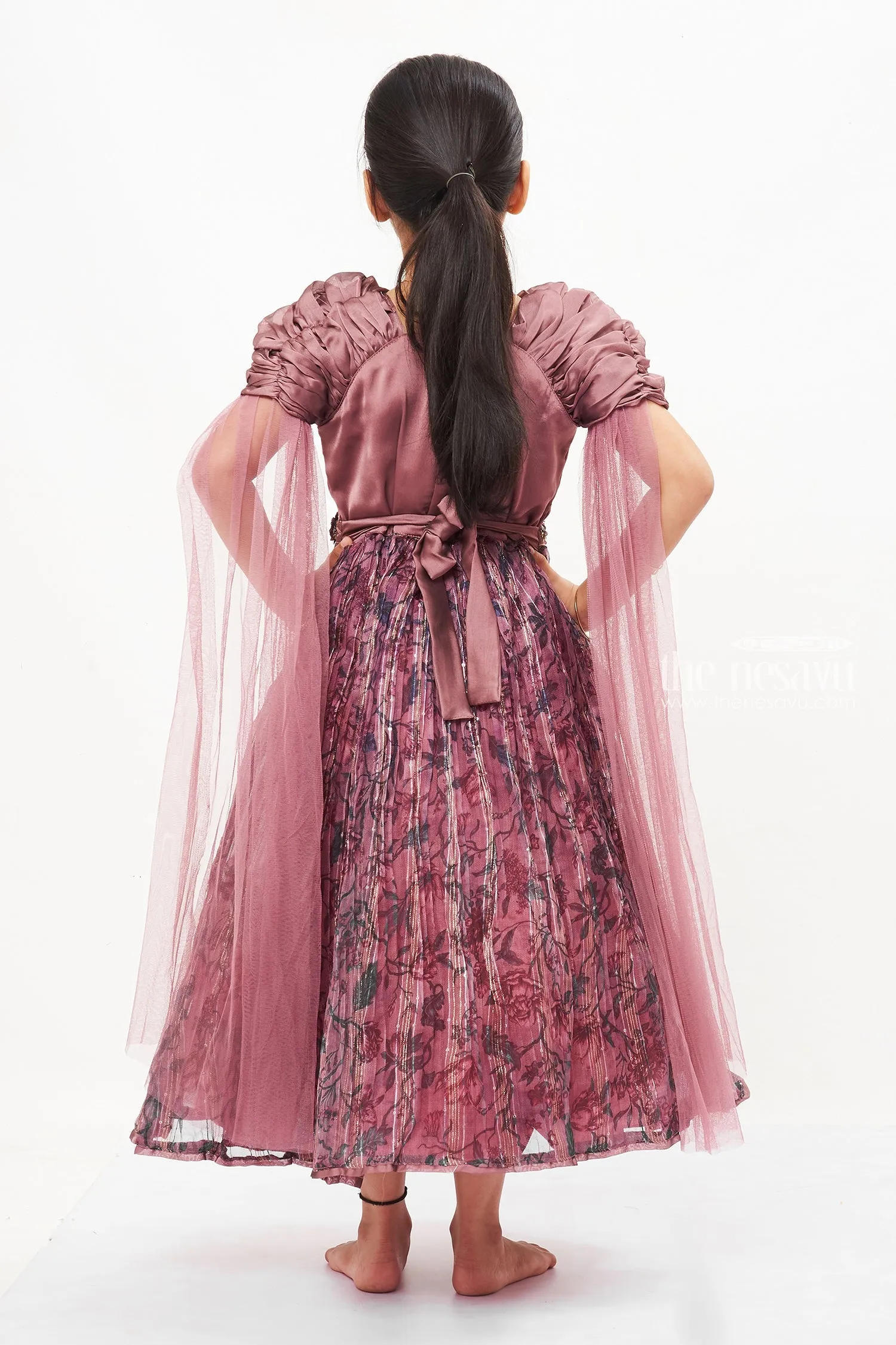 Enchanting Pink Princess Anarkali Gown for Girls - Fairy Tale Elegance